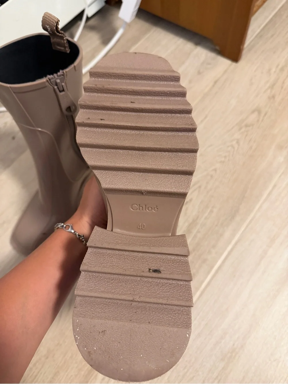 Chloe Women’s Rain Boots — Taupe
